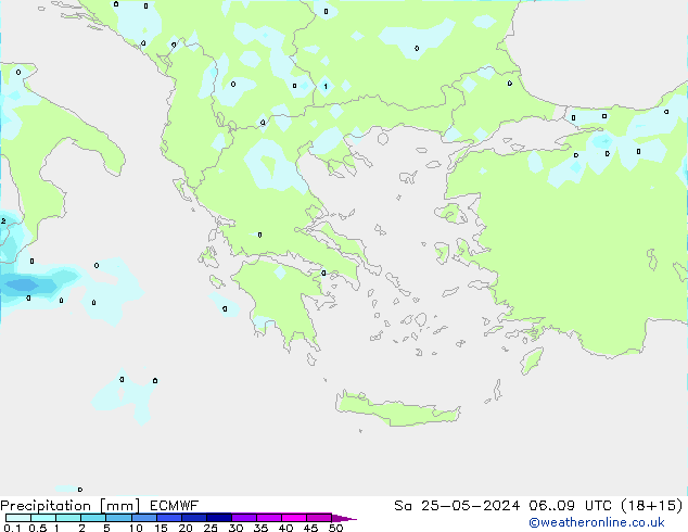 Neerslag ECMWF za 25.05.2024 09 UTC