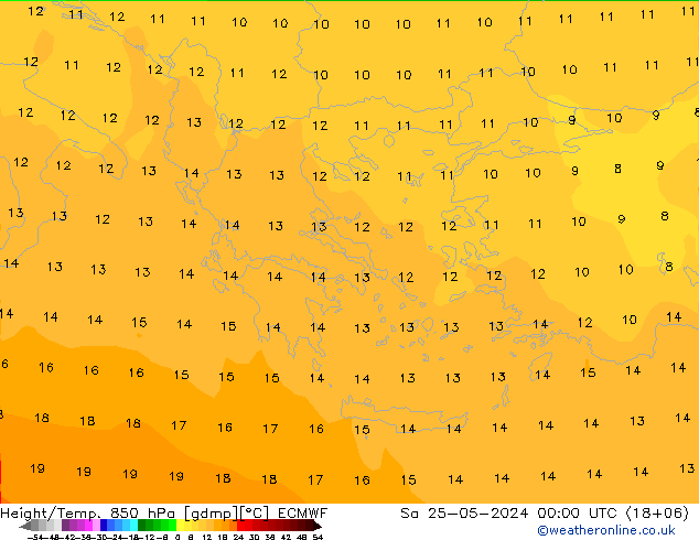 Z500/Rain (+SLP)/Z850 ECMWF so. 25.05.2024 00 UTC