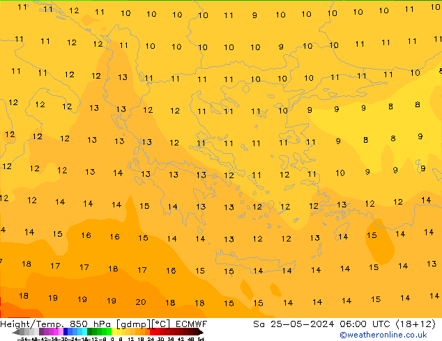 Z500/Rain (+SLP)/Z850 ECMWF sáb 25.05.2024 06 UTC