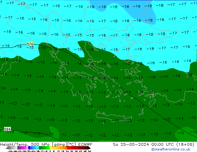 Z500/Rain (+SLP)/Z850 ECMWF sáb 25.05.2024 00 UTC