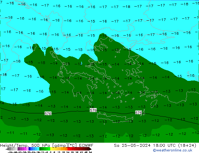 Z500/Rain (+SLP)/Z850 ECMWF So 25.05.2024 18 UTC