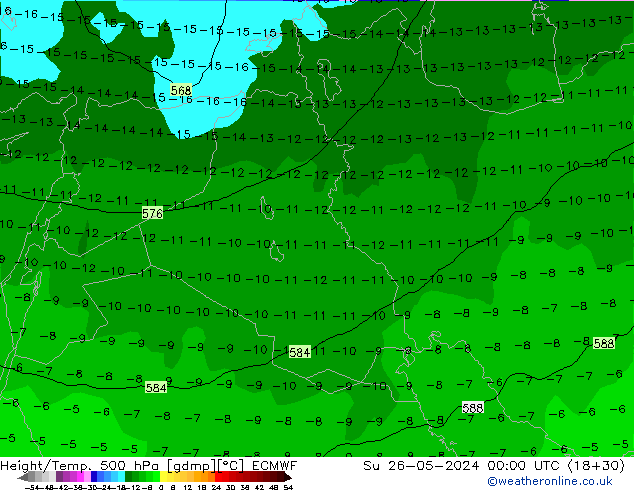 Z500/Rain (+SLP)/Z850 ECMWF Su 26.05.2024 00 UTC