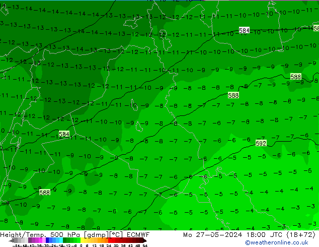 Z500/Rain (+SLP)/Z850 ECMWF Seg 27.05.2024 18 UTC