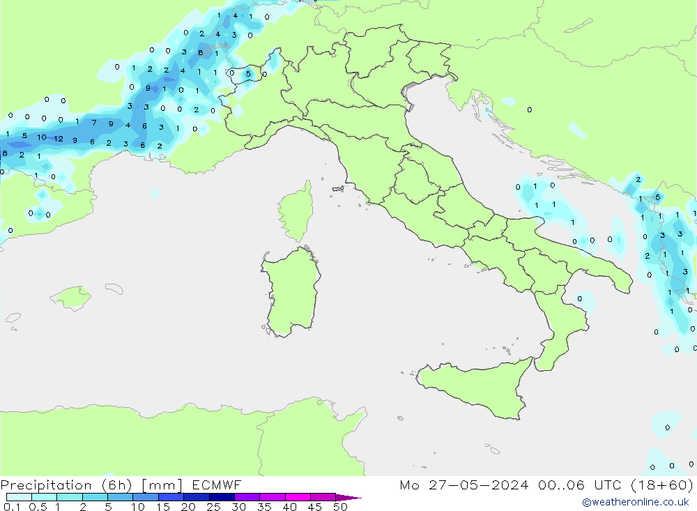 Z500/Rain (+SLP)/Z850 ECMWF Seg 27.05.2024 06 UTC