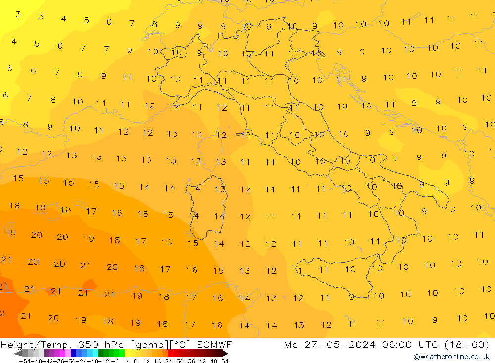 Z500/Rain (+SLP)/Z850 ECMWF Seg 27.05.2024 06 UTC