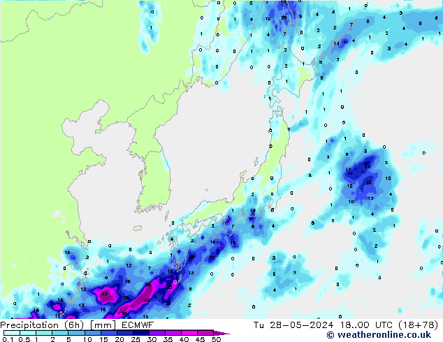 Z500/Rain (+SLP)/Z850 ECMWF Ter 28.05.2024 00 UTC