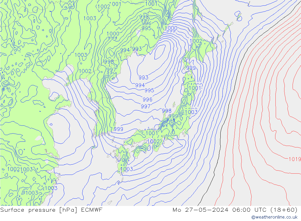 Yer basıncı ECMWF Pzt 27.05.2024 06 UTC