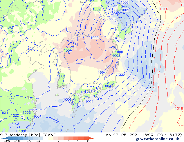 Y. Basıncı eğilimi ECMWF Pzt 27.05.2024 18 UTC