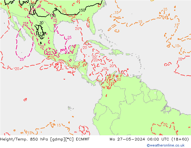 Z500/Rain (+SLP)/Z850 ECMWF Seg 27.05.2024 06 UTC