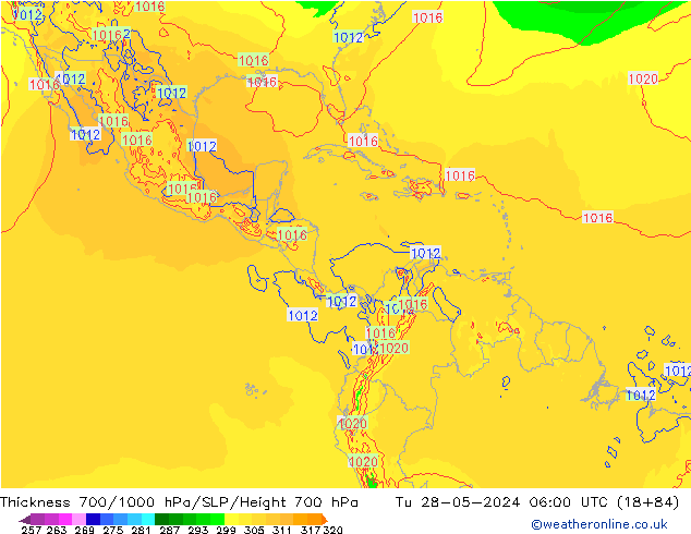 700-1000 hPa Kalınlığı ECMWF Sa 28.05.2024 06 UTC