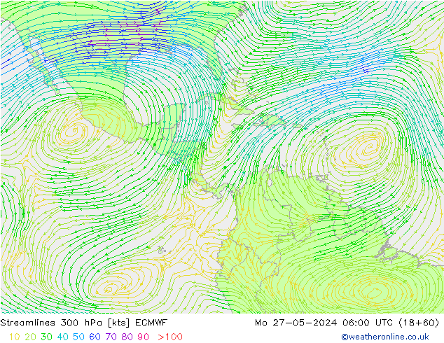 Rüzgar 300 hPa ECMWF Pzt 27.05.2024 06 UTC