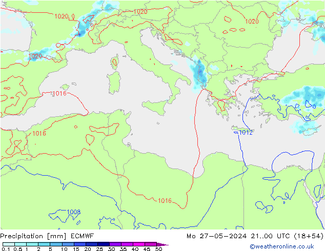 Precipitación ECMWF lun 27.05.2024 00 UTC