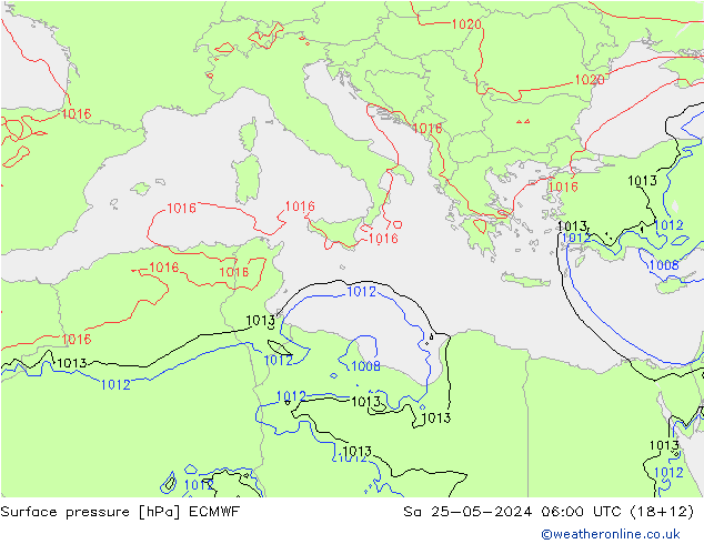 Yer basıncı ECMWF Cts 25.05.2024 06 UTC