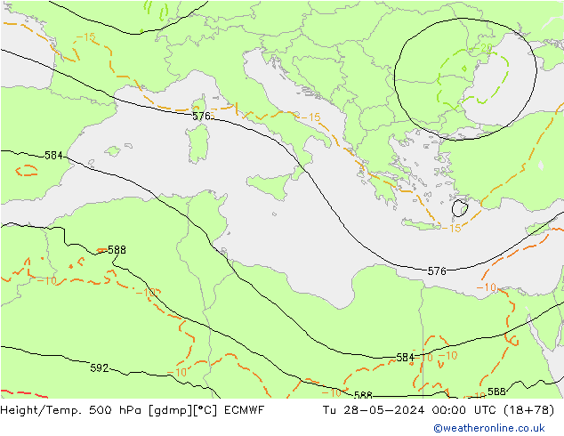 Z500/Rain (+SLP)/Z850 ECMWF mar 28.05.2024 00 UTC