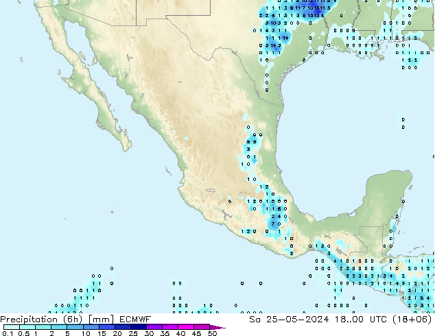 Z500/Rain (+SLP)/Z850 ECMWF sab 25.05.2024 00 UTC