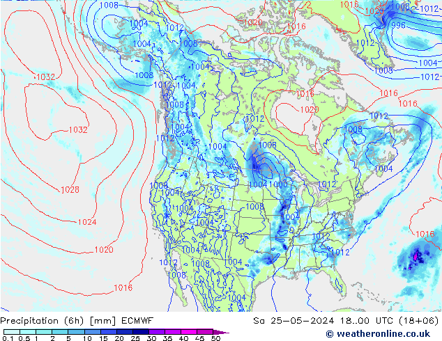 Z500/Rain (+SLP)/Z850 ECMWF Sa 25.05.2024 00 UTC