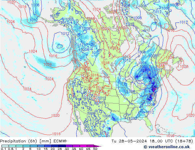 Z500/Rain (+SLP)/Z850 ECMWF Ter 28.05.2024 00 UTC