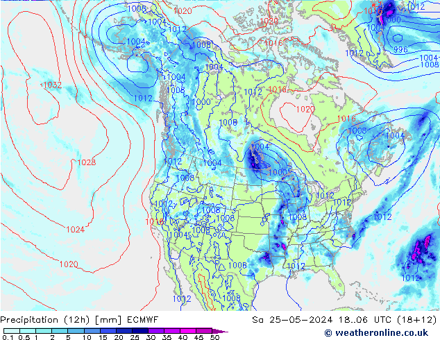 Nied. akkumuliert (12Std) ECMWF Sa 25.05.2024 06 UTC