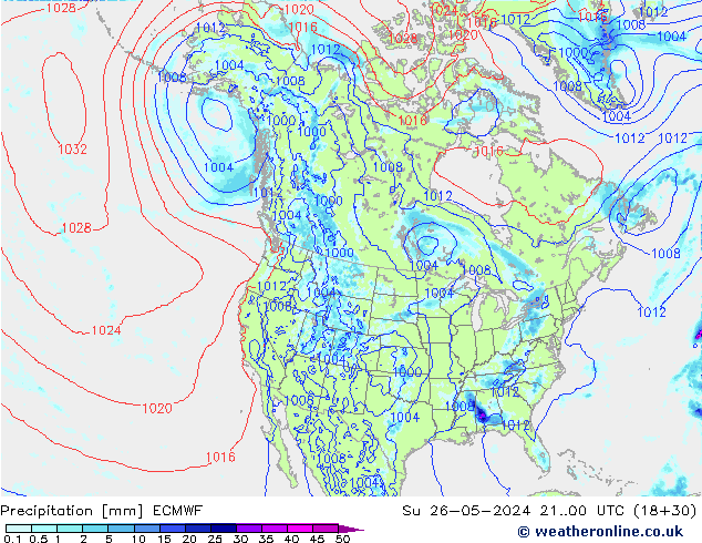 Yağış ECMWF Paz 26.05.2024 00 UTC