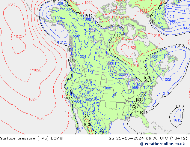 Yer basıncı ECMWF Cts 25.05.2024 06 UTC