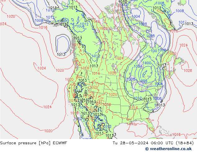 Presión superficial ECMWF mar 28.05.2024 06 UTC