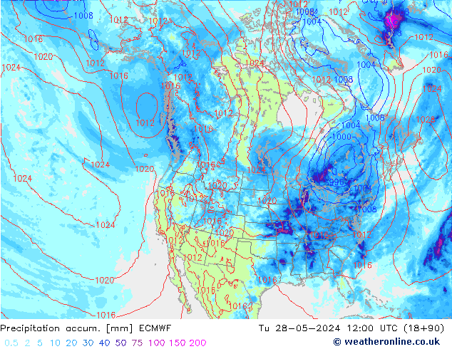 Nied. akkumuliert ECMWF Di 28.05.2024 12 UTC