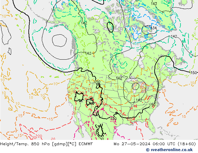 Z500/Rain (+SLP)/Z850 ECMWF Po 27.05.2024 06 UTC