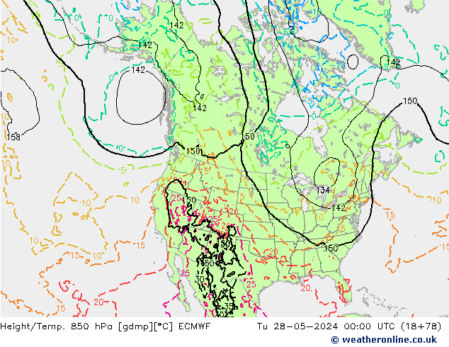 Z500/Rain (+SLP)/Z850 ECMWF Ter 28.05.2024 00 UTC