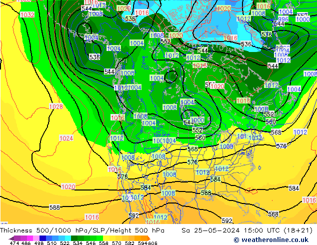 Thck 500-1000hPa ECMWF Sáb 25.05.2024 15 UTC