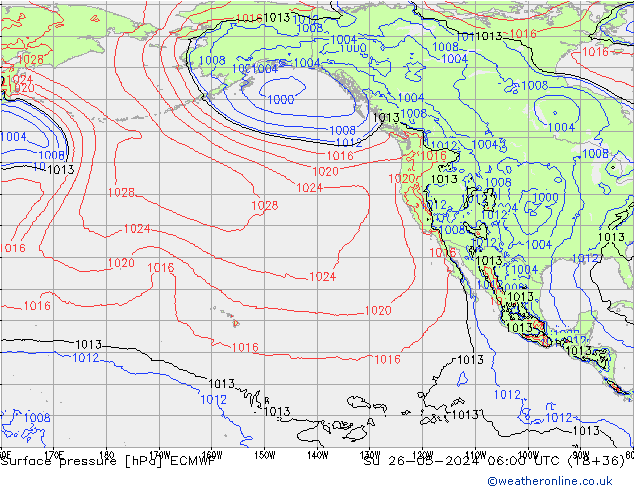 pression de l'air ECMWF dim 26.05.2024 06 UTC