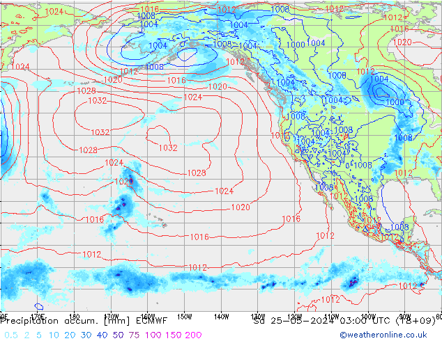 Précipitation accum. ECMWF sam 25.05.2024 03 UTC