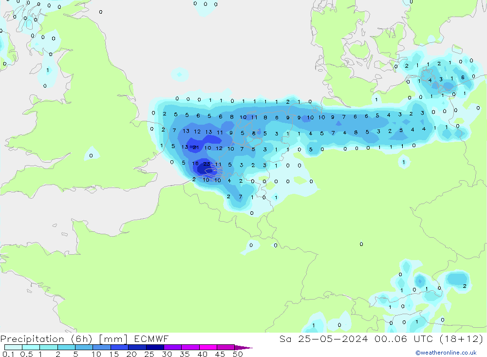 Z500/Rain (+SLP)/Z850 ECMWF sab 25.05.2024 06 UTC