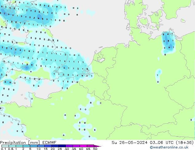 Précipitation ECMWF dim 26.05.2024 06 UTC