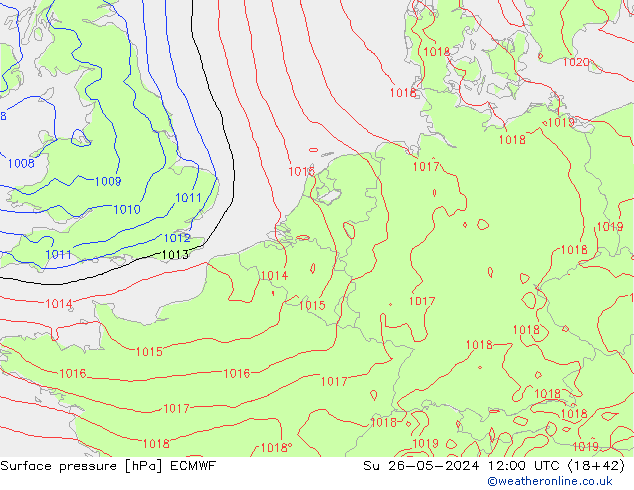 ciśnienie ECMWF nie. 26.05.2024 12 UTC