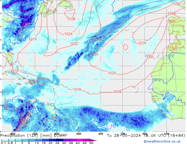 Yağış (12h) ECMWF Sa 28.05.2024 06 UTC