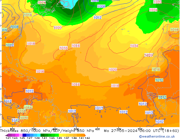 Thck 850-1000 hPa ECMWF Seg 27.05.2024 06 UTC