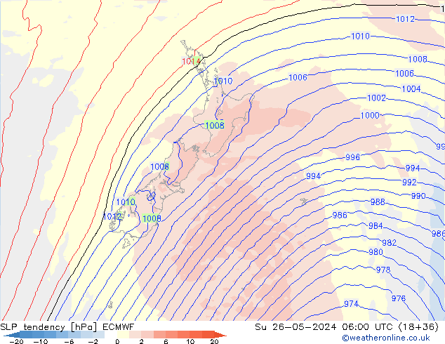 SLP tendency ECMWF Su 26.05.2024 06 UTC