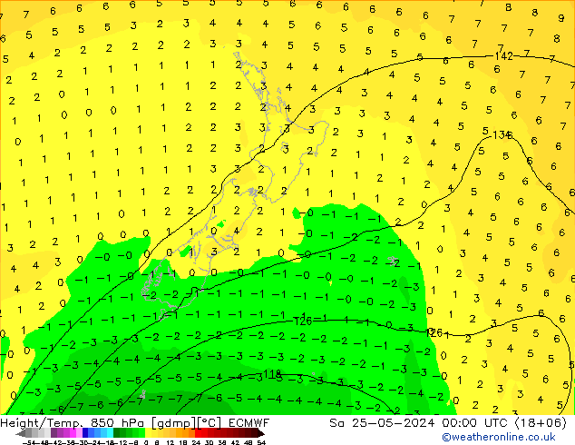 Z500/Regen(+SLP)/Z850 ECMWF za 25.05.2024 00 UTC