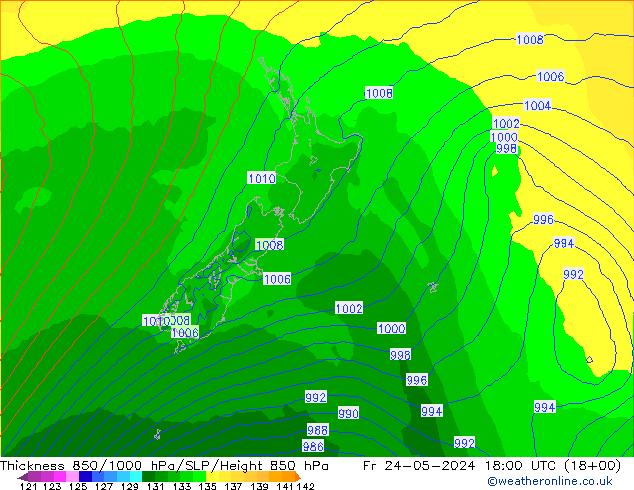 Thck 850-1000 hPa ECMWF  24.05.2024 18 UTC