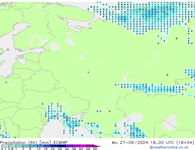 Z500/Rain (+SLP)/Z850 ECMWF Mo 27.05.2024 00 UTC