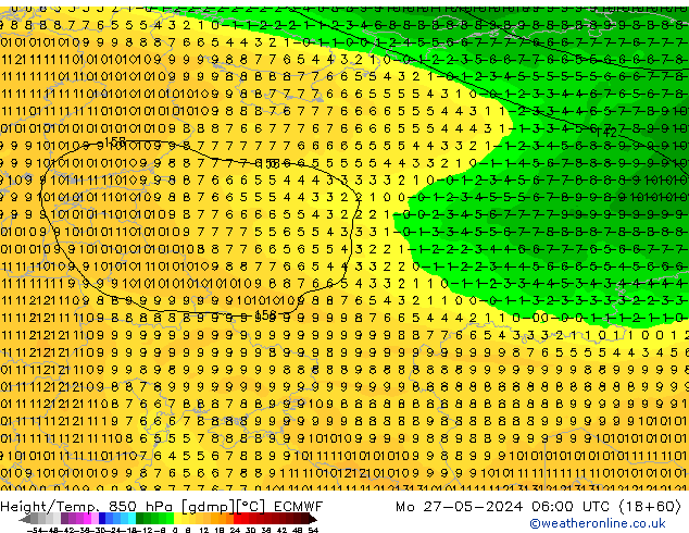 Z500/Regen(+SLP)/Z850 ECMWF ma 27.05.2024 06 UTC