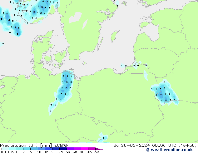 Z500/Rain (+SLP)/Z850 ECMWF dom 26.05.2024 06 UTC