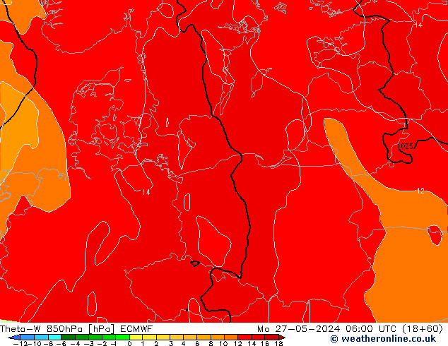 Theta-W 850hPa ECMWF Mo 27.05.2024 06 UTC