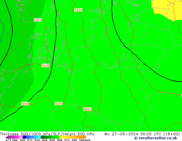 Thck 500-1000hPa ECMWF Po 27.05.2024 06 UTC