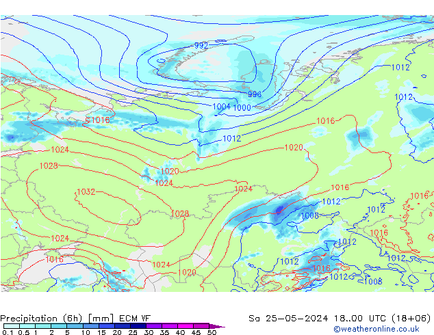 Z500/Rain (+SLP)/Z850 ECMWF so. 25.05.2024 00 UTC