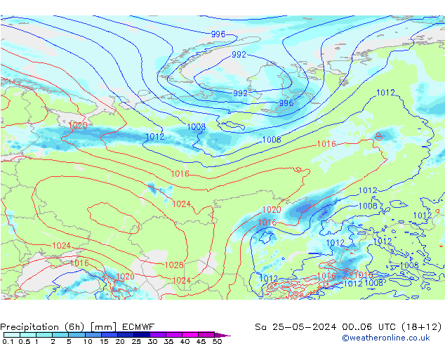 Z500/Rain (+SLP)/Z850 ECMWF So 25.05.2024 06 UTC