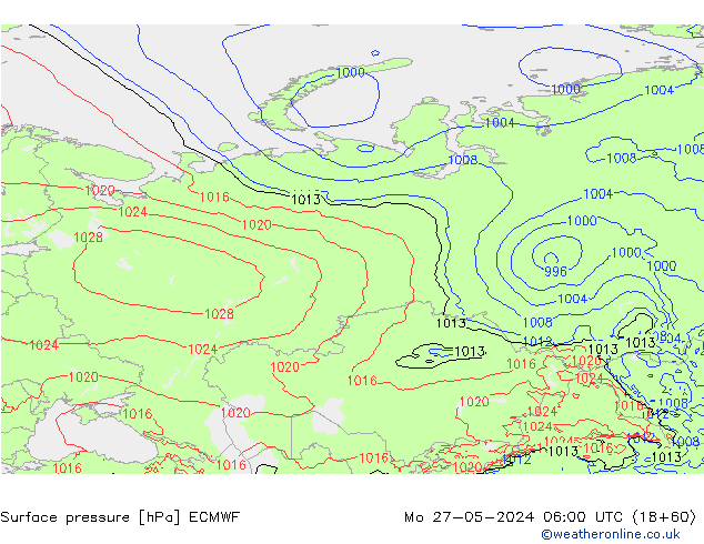 Yer basıncı ECMWF Pzt 27.05.2024 06 UTC