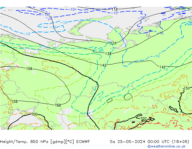 Z500/Rain (+SLP)/Z850 ECMWF Sa 25.05.2024 00 UTC