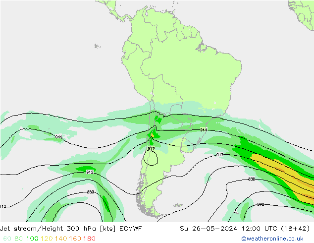 Courant-jet ECMWF dim 26.05.2024 12 UTC