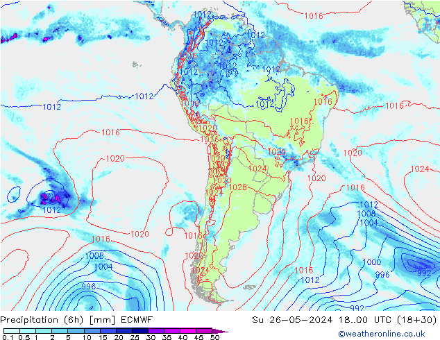 Z500/Rain (+SLP)/Z850 ECMWF Su 26.05.2024 00 UTC